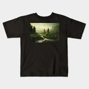 Ruins in the River Valley Kids T-Shirt